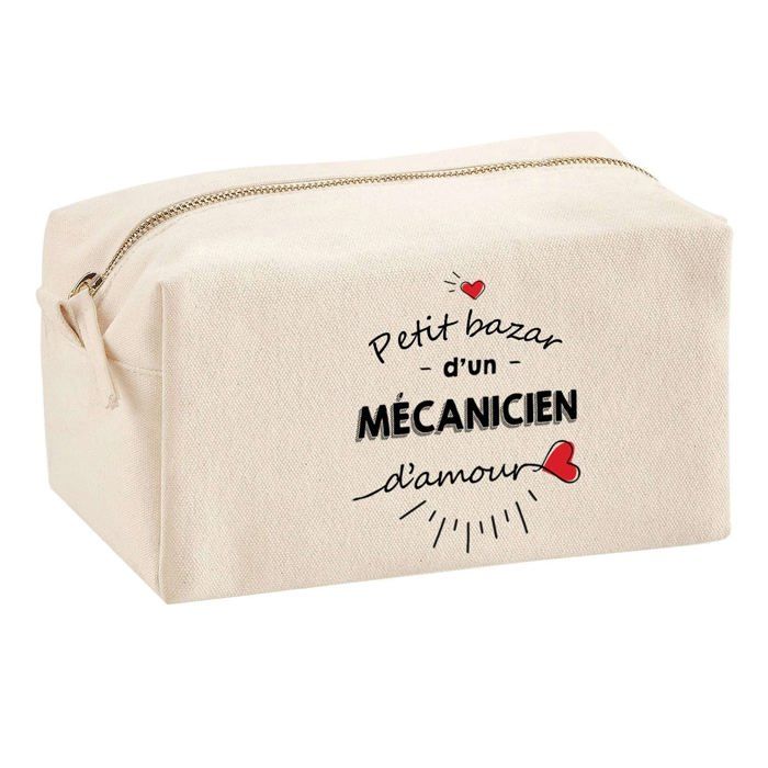 Trousse multifonction Bazar d'un Mécanicien d'amour Cadeau Anniversaire Idée Personnalisé | Trousse Scolaire Fournitures Bureau