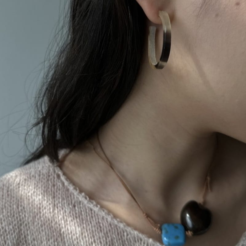 SUZURAN Lento Earring Lento Right Angle & Silver Earrings
