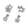 Personality Rhinestones Stud Earrings For Women Men Punk Star Earring Sliver Piercing Ear Studs Couples Fashion Jewelry