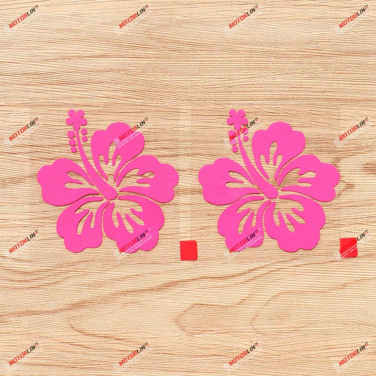 2X hot Pink 4 Hibiscus Flower Hawaiian Decal Sticker Car Vinyl Hawaii Aloha