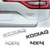 JBIW9 MetaL 3D Badge Logo Car Rear Trunk Body Sticker Letter Emblem For Skoda KODIAQ 4X4 Accessories Glossy Black Matte black