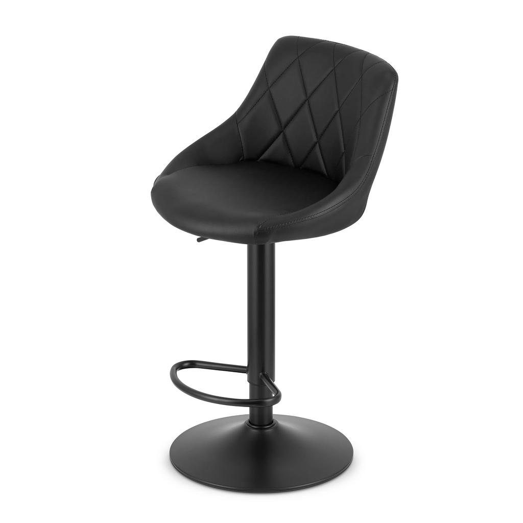 KAST stool - black eco-leather / black base