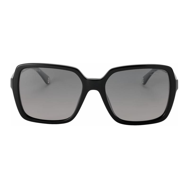 CHANEL bronzing letters Logo logo temples irregular shape sunglasses same style for men and women, black