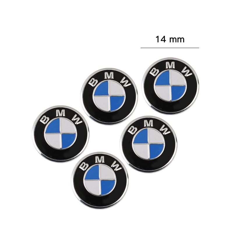 5Pcs 3D Aluminum Car Key Emblem Stickers, Auto Remote Key Logo Decal Replacement Badge Fit For BMW G30 G32 G01 G02 G05 G06 G07