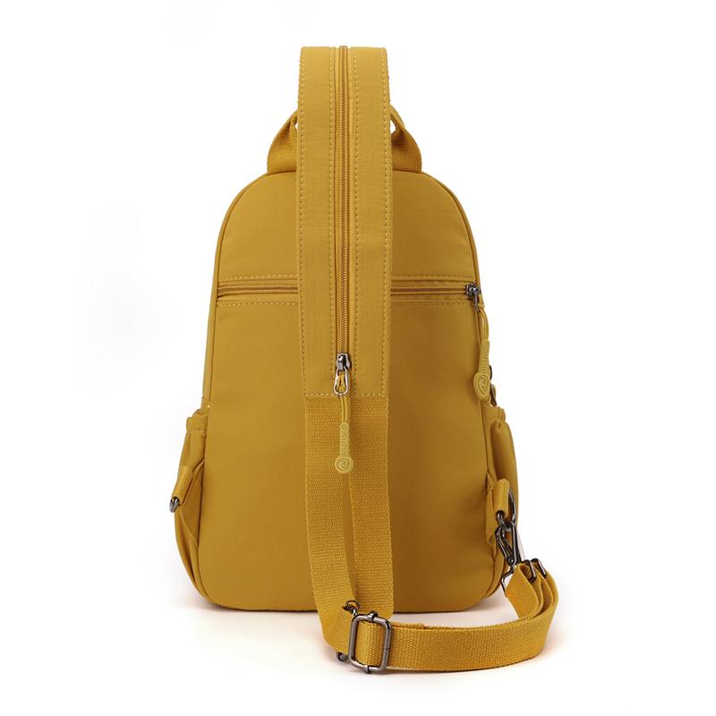 Multi-Functional Backpack Women's Chest Bag Solid Color Crossbody Bag