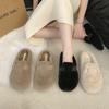 Mao Mao slippers women's outer wear 2025 new autumn and winter one-pedal fashion out bag head half drag cotton slippers Mao Mao shoes