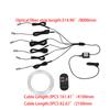 LED Car Opitcal Fiber Ambient Lighting Parts Auto 6/8 Meters Optical Fiber String RF Remote Atmosphere Lamp Decor