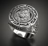 Anello Vintage Testa di Lupo Vikingo - Accessorio da Uomo in Argento Mitologia Norrena