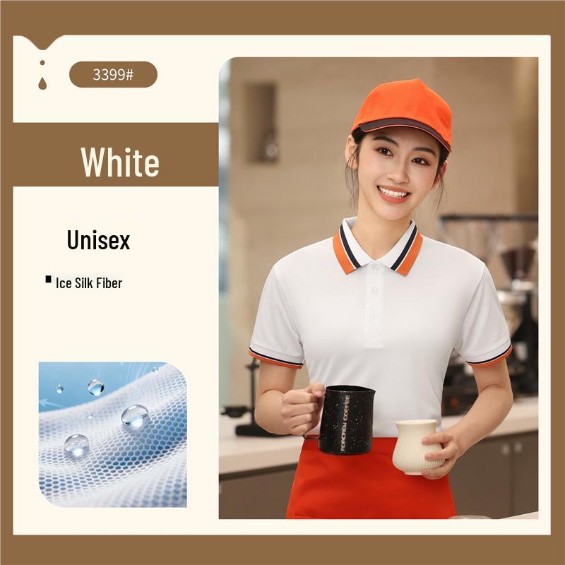

Short Sleeve Polo Shirt for Cake & Tea Shop Staff - Custom Logo Printing Available. 4XL