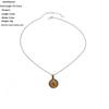Stainless Steel Religious Exorcism Saint Benedict Necklace Round Pendant No Fade for Family Gathering Faith Souvenir Gifts