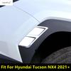 Auto Vorderer Hinterer Radkasten Seitenkarosserie Form Zierleiste Abdeckung Verkleidung Passend für Hyundai Tucson NX4 - 2026 ABS Chrom Zubehör