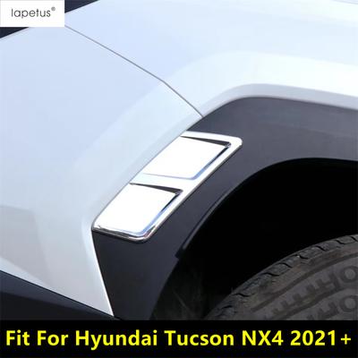 Car Front Rear Wheel Eyebrow Side Body Shape Garnish Cover Trim Fit For Hyundai Tucson NX4  - 2026 ABS Chrome Accessories