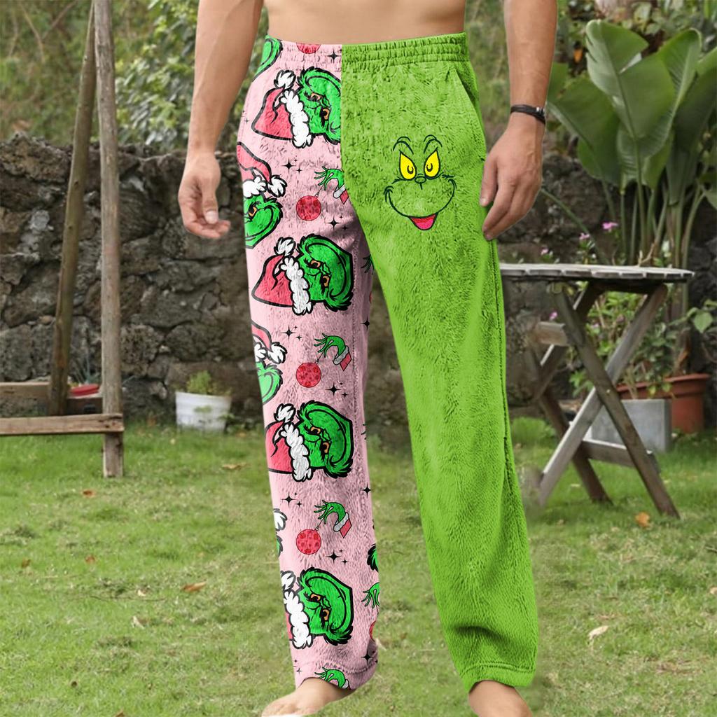 Men's Allover Printed Home Pants Sleeping Pajama Pants Long Pants Pajama Pants