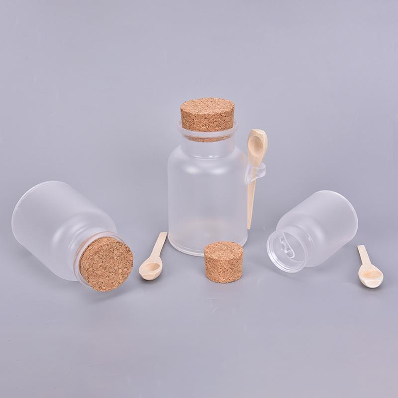 1Pcs Plastic Empty Bath Salt Bottle Cream Cosmetic Jar Cork Jar Container Cork
