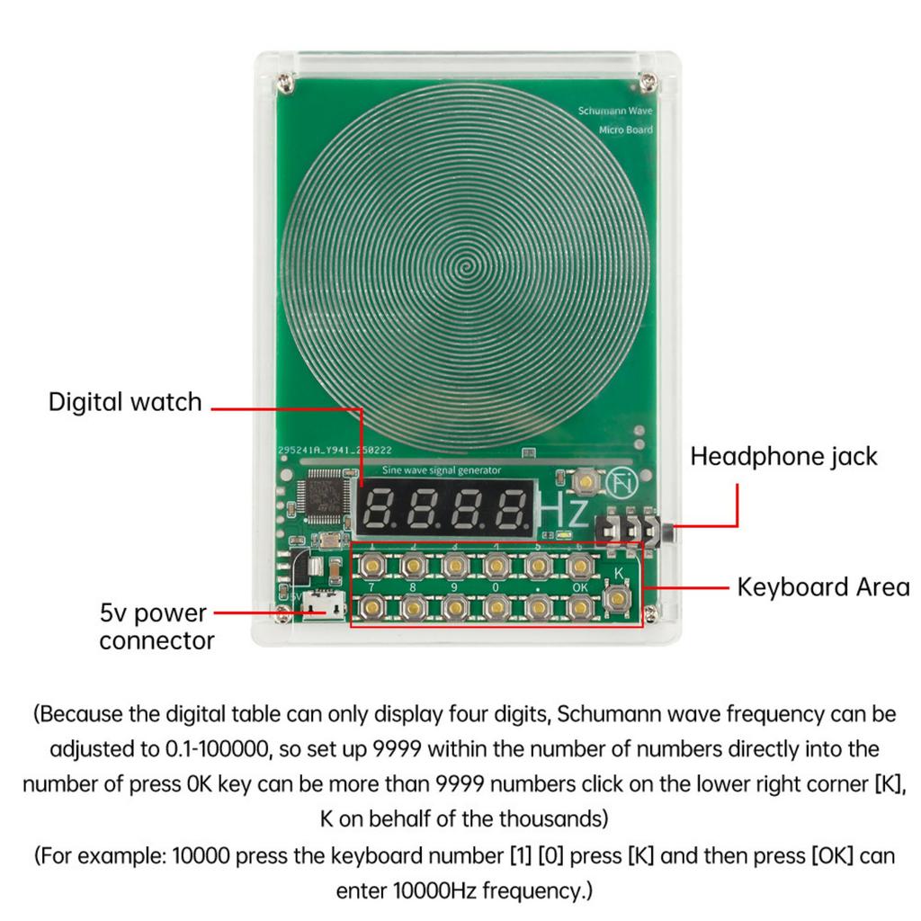 Adjustable Frequency Generator With 7.83Hz Earth Resonances Simulation High Precisions DSP Technology Stable Sine Waves Output