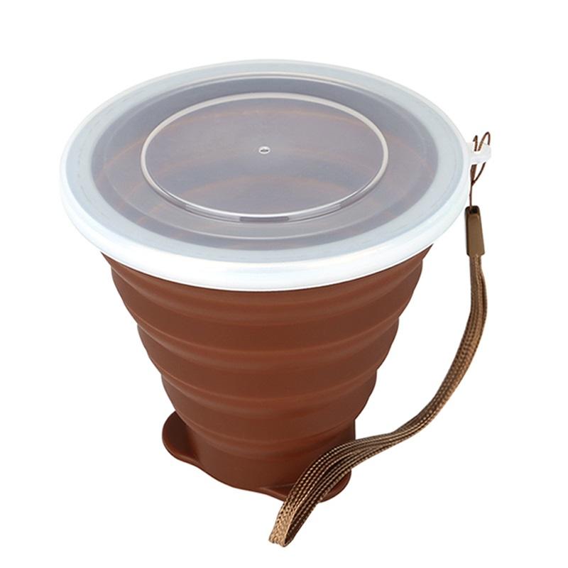 270ML Travel Cup Stainless Steel Silicone Retractable Folding Cups Telescopic Collapsible Coffee Cups Outdoor Sport Water Cup