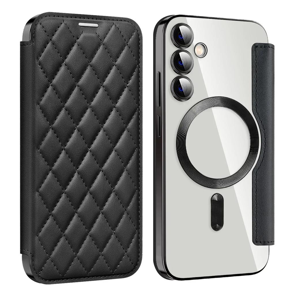 Leather Flip Case for Samsung Galaxy S25 S24 S22 S23 Plus Ultra S25U Card Holder Magnetic Camera Protection Phone Cover