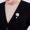 Camellia Pearl Brooch, High-end Women's Delicate Fragrance, Style Suit Jacket, Brooch Design Sense, Niche Brooch