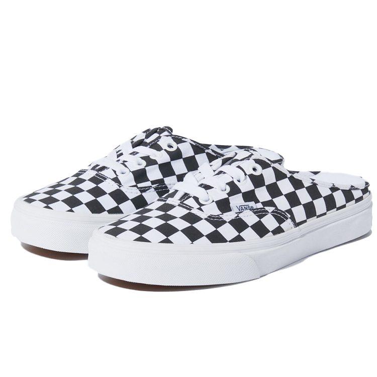 Vans Authentic Checkerboard Cushioning Lightweight Breathable Low top Skateboard Shoes Unisex Black White Checkerboard VN0A54F75GU1