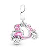 Rosa Scooter Sjarm Anheng S925 Sterling Sølv passer Original Armbånd Smykker DIY Smykker for Kvinner Bursdagsgaver