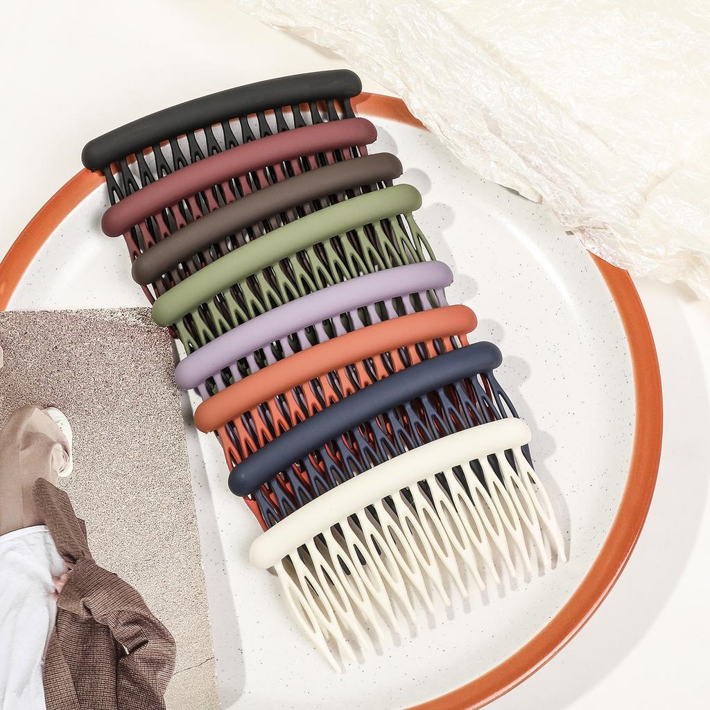 8 Pcs Side Comb Curved Hair Combs for Women Fine Hair,Strong Hold Hair Clips for Bun Chignon Up-Do Styling Hair Accessories