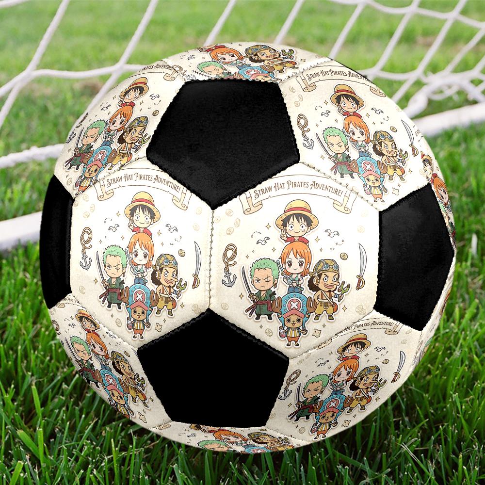 1pc One Piece Football Soccer Ball Size 5 Indoor Soccer Ball Fashion Colorful Backyard Game -Great For Sports Fans Gift HE71