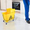 Plastic Mop Bucket Thickened 20L Capacity Squeeze Bucket with Wheel Sturdy Construction Water Truck Washing Tool
