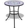 Patio & Garden Tables Bistro Table Blue And White 60 Cm Mosaic
