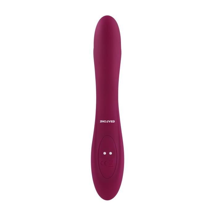 Vibromasseur Evolved - Jammin' G - Silicone ultra-doux - Rouge - 10 vitesses et motifs