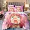 Fashion S-SPY Anya FAMILY Anime Bedding Set Single Twin Full Queen King Size Bed Set Kids Bedroom Duvetcover Sets Bed Sheet Set