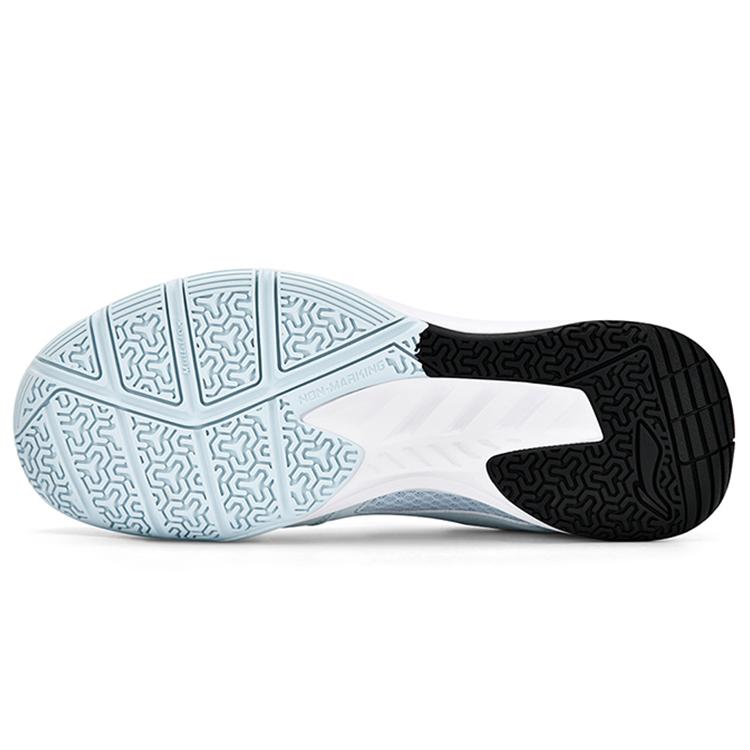 New LiNing Feather The Flash 1.0 Slip Resistant Low Top Badminton Shoes Unisex Cloud Porcelain Blue Black AYTT035-2