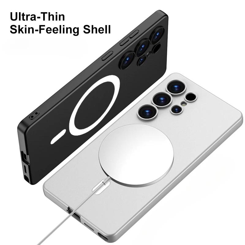 Magnetic for Wireless Charging TPU Phone Case for Samsung Galaxy S25 Ultra Shockproof Hard Shell Protective Case