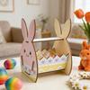 Wooden Easter Bunny Basket DIY Paint Candy Storage Basket Bunny Decor Box Kitchen Organizer