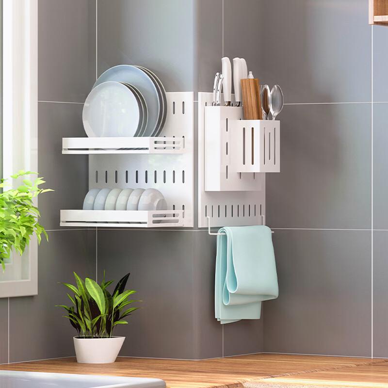 Nana Punch-Free Stainless Steel Kitchen Wall Organizer Rack