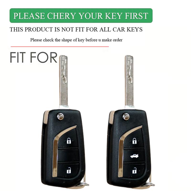 Silicone Car Key Case Cover for Citroen C1 for Toyota Auris Corolla Reiz Yaris Aygo Rav4 2022 Scion Hilux for Peugeot 108
