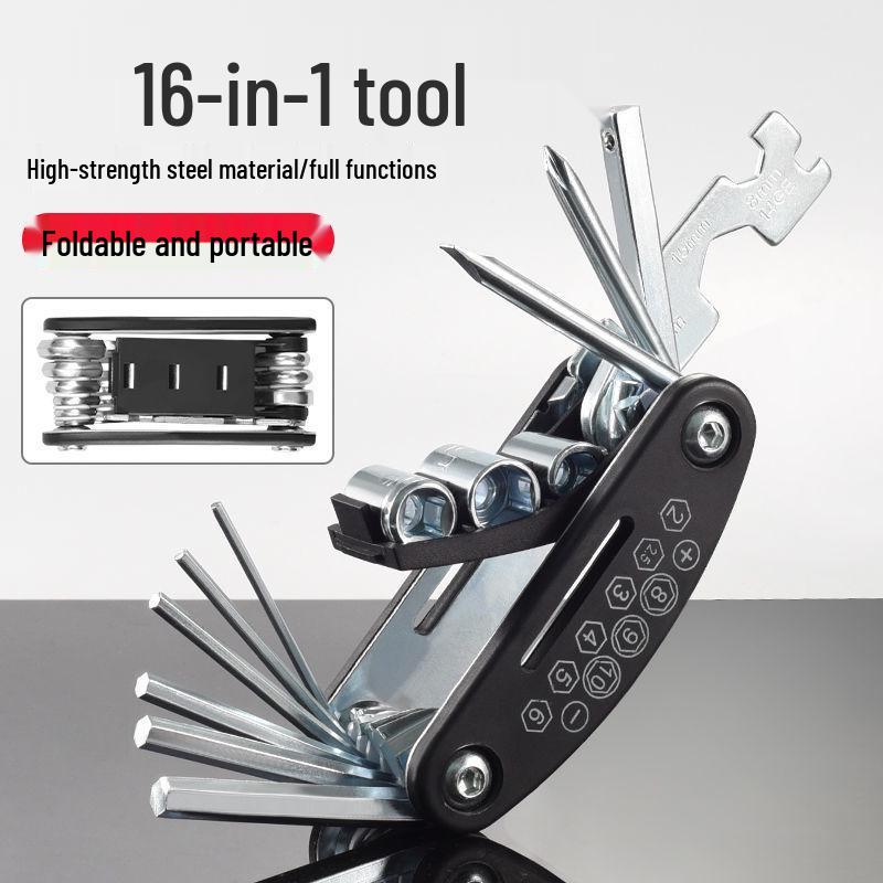 16-in-1 Folding Bicycle Repair Tool