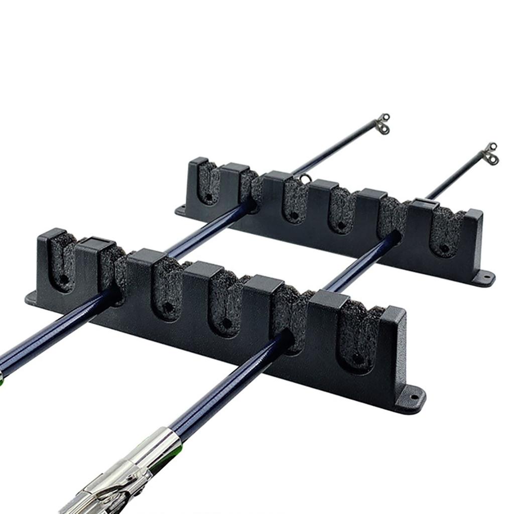 Wall Mounted Fishing Rod Rack Scratch-proof Fishing Pole Holder Bracket Storage Tool With Accessories