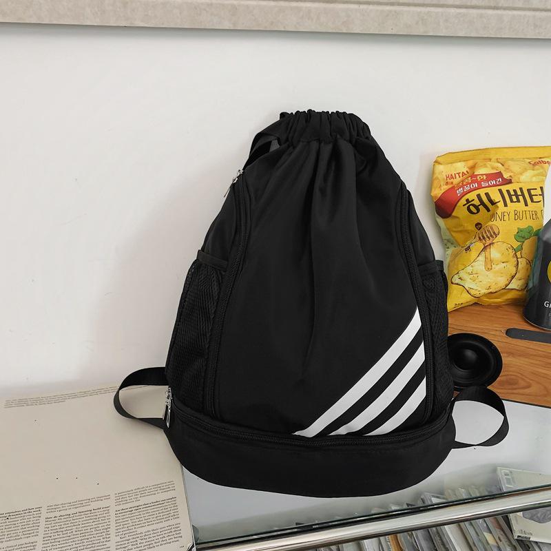 

Women s Water-Resistant Swimming Bag with Shoe Compartment - Lightweight Sports, Fitness, Travel, and Beach Drawstring Backpack чорний