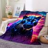 1pc Neon Panther Print Blanket Lightweight Flannel Blanket Throw Blanket For Sofa, Bed, Travel, Camping, Livingroom, Office Yy251015197