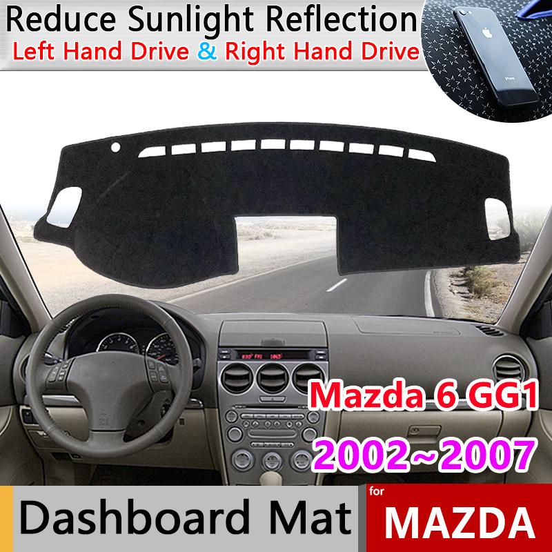 Car Dashboard Cover Pad for Mazda 6 Accessories Mazda6 GG1 2002~2007 Liner Anti-Slip Mat Sunshade Dashmat Carpet Rug Car Sticker