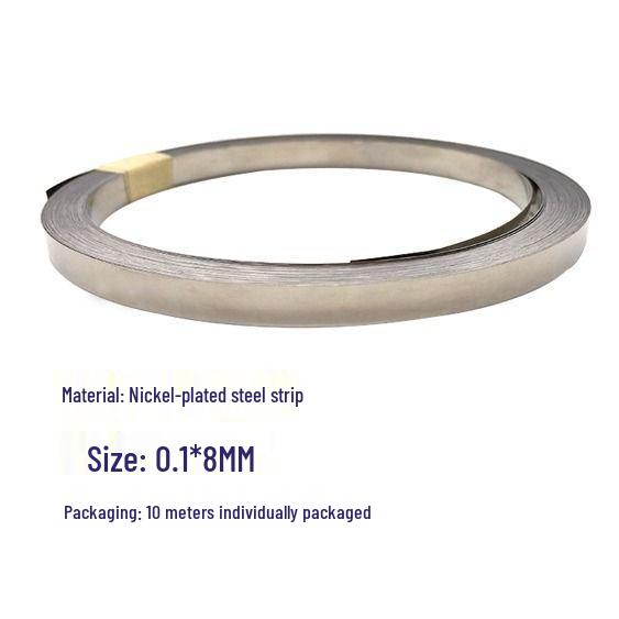 10m Single Strand Nickel Strip (0.1mm) & 0.15mm Spot Welding Nickel-Steel Strip for Battery Connection