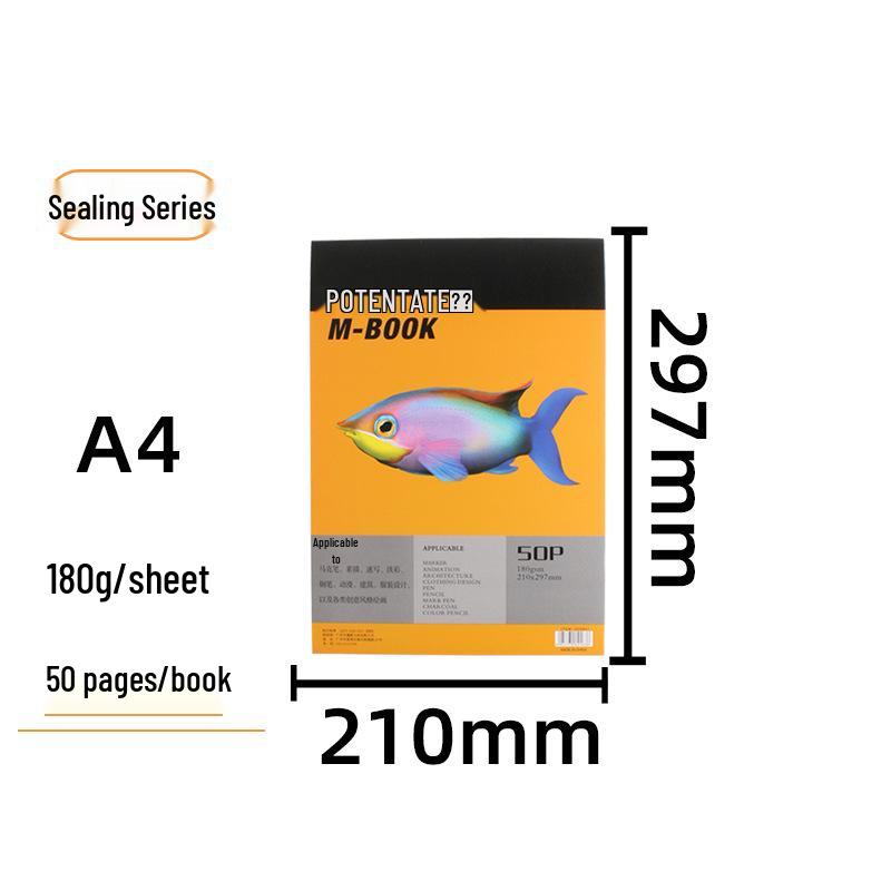 Zun Jue A4/A3 Thick Marker Paper Sketchbook for Clothing & Comics, 180-240g Marker Paper Sketchbook