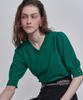 LENIC&MCCOY Daily Sleeve Button Detail V-Neck Knit Mm10Kn001Fcy
