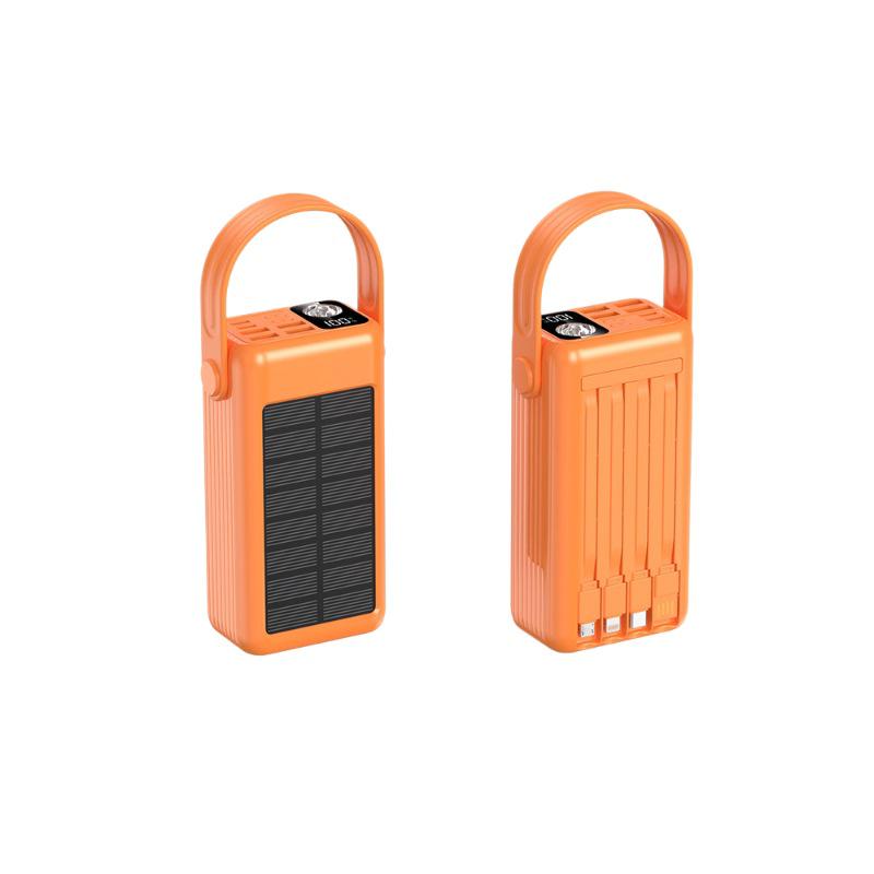 30000mAh Solar Power Bank with Camping Light – 3C Certified Portable Outdoor Battery