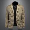 Mens Winter Warm Down Jacket Slim Fit Blazer Collar Casual Coat Y9591