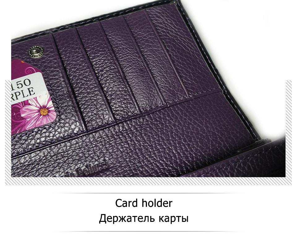 Women's Crocodile Pattern Genuine Leather Wallet: Patent Design, Multi-Card Slots, Large Capacity Coin Purse with Snap Button.