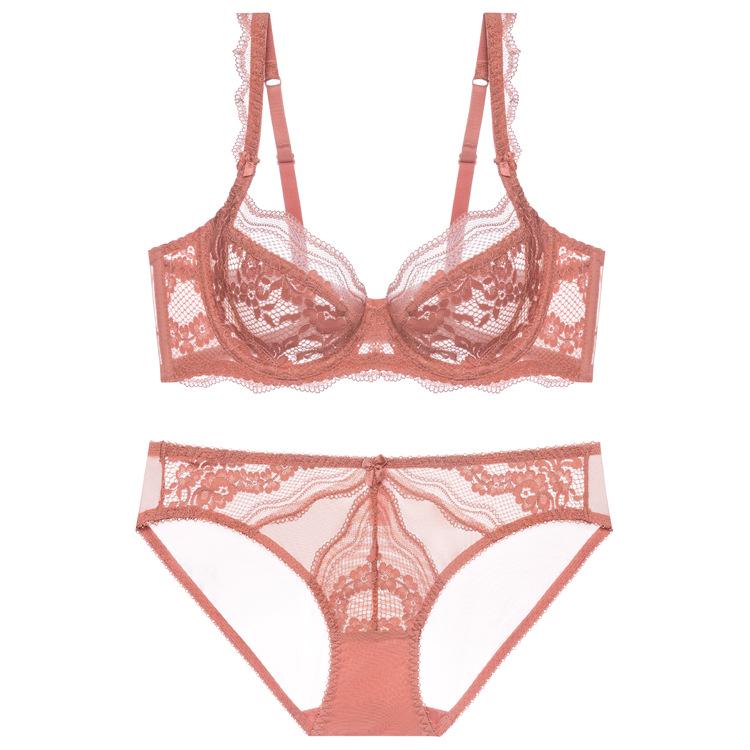 Lace Underwear Set for Women - Ultra-thin, Breathable Bra for Larger Busts