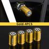 SVLHP1 4pcs Car Valve Caps Tyre Nozzle Dust Protection Cover Wheel Case For Volkswagen VW Golf 4 6 7 GTI Tiguan Passat B5 B6 MK6 Polo