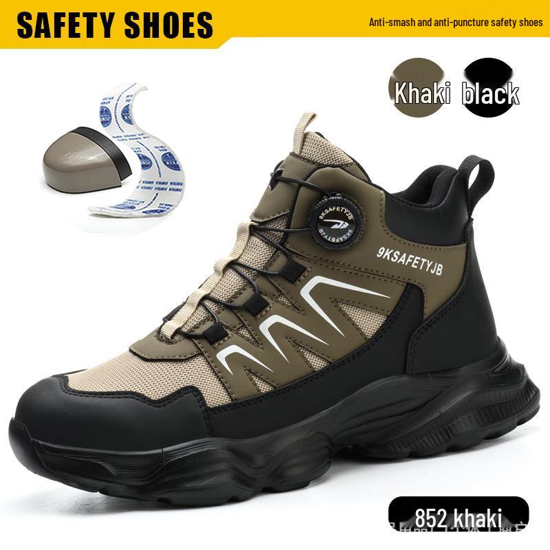 Men's High-Top Waterproof Safety Boots – Anti-Smash, Anti-Puncture, Comfortable for Extended Wear