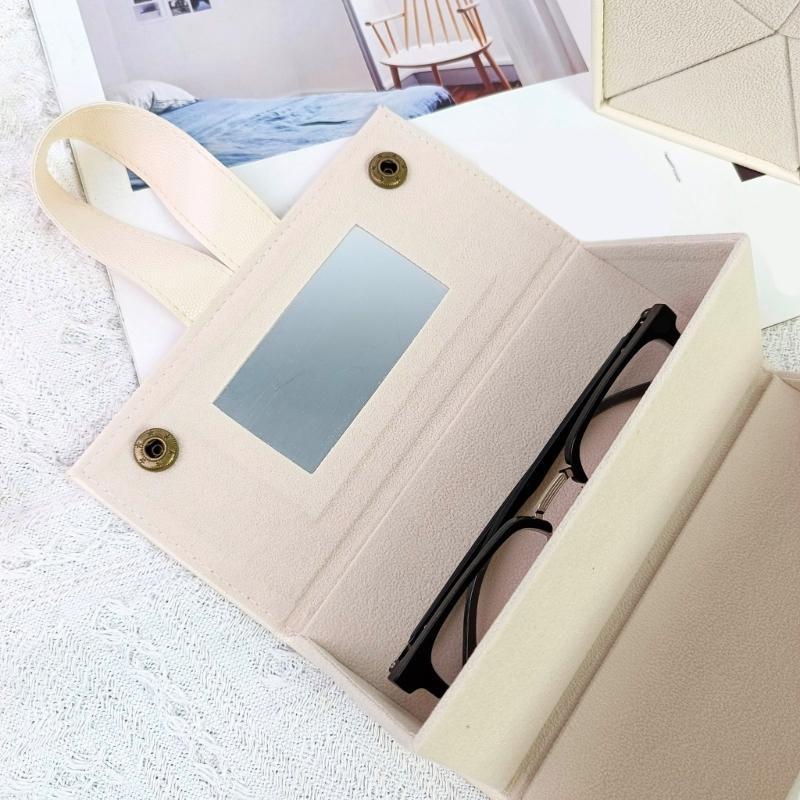 A52E Foldable Eyewear Jewelry Organizers Holds 2 Glasses Earrings Necklaces CN